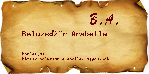 Beluzsár Arabella névjegykártya